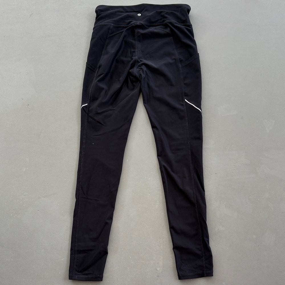 Xersion Black Leggings with Reflective Accents and Side Pockets - Picture 8 of 8